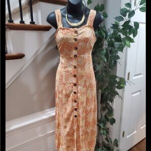 Japna Floral Button-Down Dress Size small  BNWT